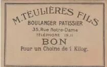 France M. Teuli&egrave;res - Boulangerie Paris Bon pour un Choine de 1 kilo. - VF
