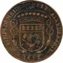 France Maire de Nantes - Claude Bidé, Sieur De Ranzay - Jeton Cuivre 1653