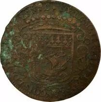 France Maire de Nantes - Francois Lorido, Sieur Du Mesnil  Jeton Cuivre 1667