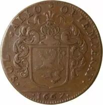 France Maire De Nantes - Francois Lorido, Sieur Du Mesnil Jeton Cuivre 1667