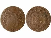 France Maire De Nantes - Francois Lorido, Sieur Du Mesnil Jeton Cuivre 1667