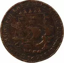 France Maire de Nantes - Gratien Libault, Sieur De La Templerie  Jeton Cuivre 1671