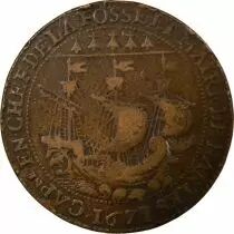 France Maire de Nantes - Gratien Libault, Sieur De La Templerie  Jeton Cuivre 1671