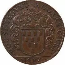 France Maire de Nantes - Guillaume De Lisle De La Nicollière - Jeton Cuivre 1687