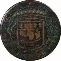 France Maire de Nantes - Jacques Huteau, Sieur Des Burons - Jeton Cuivre 1659