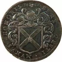France Maire de Nantes - Jean Poullain, Sieur De La Vincendiere - Jeton Argent 1661