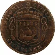 France Maire de Nantes - Jean Poullain, Sieur De La Vincendiere - Jeton Cuivre 1661