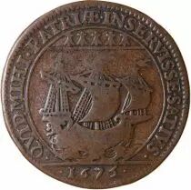 France Maire De Nantes - Louis Charette, Sieur De La Gascherie Jeton Cuivre 1675