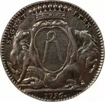 France Maire De Nantes, Jean-Baptiste Gellée De Premion  Jeton Argent 1756