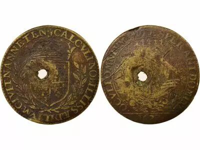 France Maire de Nantes, Jean de Harouys - Jeton Laiton - 1627