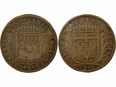 France Maire de Nantes, Louis Mac� - Jeton Cuivre - 1663