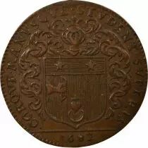 France Maire de Nantes, Louis Mesnard - Jeton Cuivre - 1682