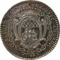 France Maire de Nantes, René Darquistade  Jeton Argent 1743