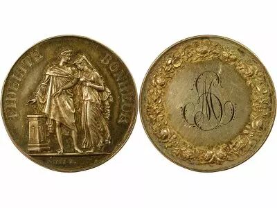 France Mariage, Hayau & Lor�al - Silver Token, Petit - 20 Octobre 1885