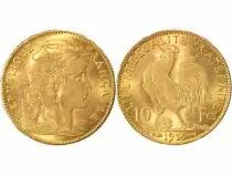 France Marianne - 10 Gold Francs, Rooster - 1914
