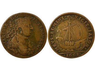 France Marie-Th�r�se - Jeton Cuivre - 1668