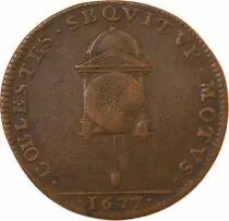 France Marie-Therese  Jeton Cuivre 1677