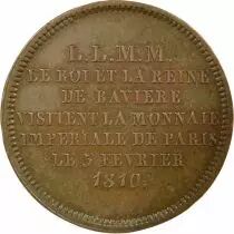 France Maximilien I - Monnaie de Visite, 2 Francs Bronze - 1810 Paris