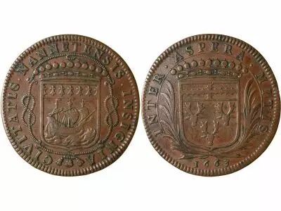 France Mayor of Nantes - Copper Token, Louis Mac� - 1663