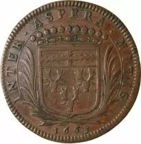 France Mayor of Nantes - Copper Token, Louis Macé - 1663