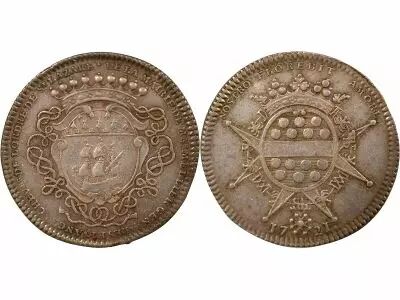 France Mayor of Nantes, G�rard Mellier - Silver Token - 1721