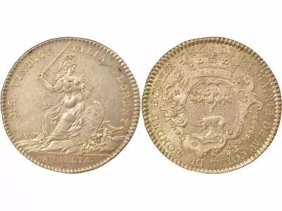 France Mayor of Orleans, Colas de Mondru - Silver Token - 1745