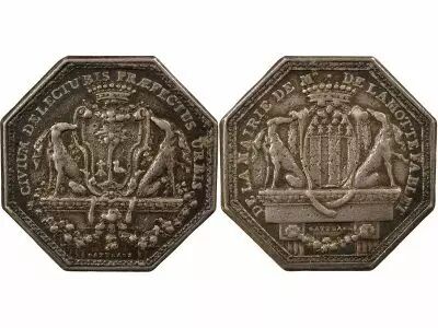 France Mayor of Rennes - Silver Token, Yves De La Motte Fablet - c. 1788