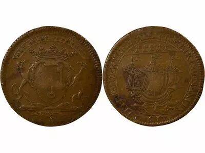 France Mayors of Nantes, Charles-C�sar Chevalier - Copper Token -1677