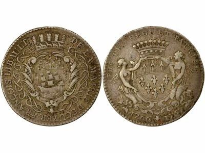 France Mayors of Nantes, Fran�ois Libault - Silver Token - 1766 / 1767