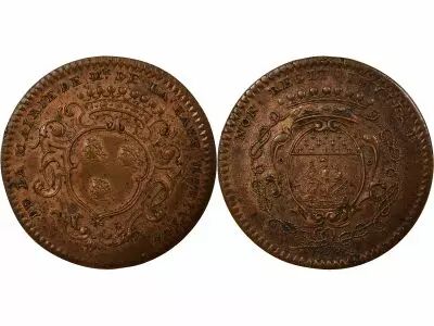 France Mayors of Nantes, Fran�ois Moricaud - Copper Token - 1738