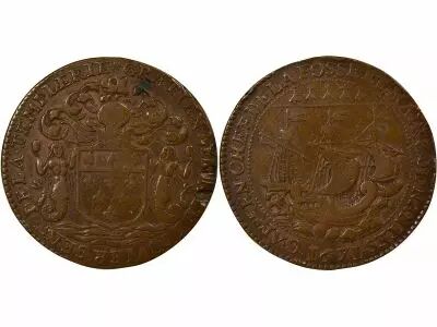France Mayors of Nantes, Gratien Libault - Copper Token -1671