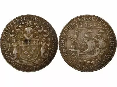 France Mayors of Nantes, Gratien Libault - Silver Token -1671