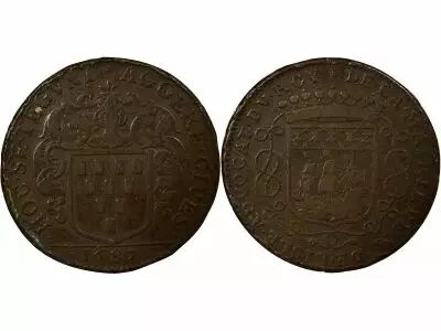 France Mayors of Nantes, Guillaume de Lisle - Copper Token -1687