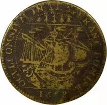 France Mayors of Nantes, Jacques Charette - Brass Token -1668