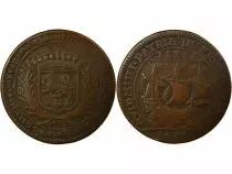 France Mayors of Nantes, Jacques Charette - Copper Token -1675