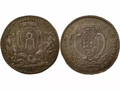 France Mayors of Nantes, Jean Baptiste Gell�e - Silver Token, 2nd Mandate - 1776
