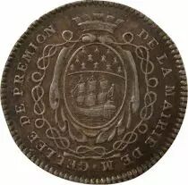 France Mayors of Nantes, Jean Baptiste Gellée - Silver Token, 2nd Mandate - 1776