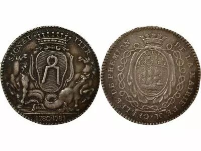France Mayors of Nantes, Jean Baptiste Gell�e - Silver Token, 2nd Mandate - 1780 / 1781
