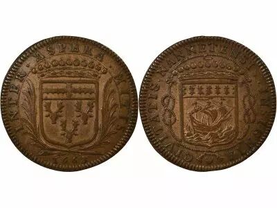 France Mayors of Nantes, Louis Mac� - Copper Token -1663