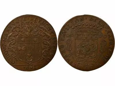 France Mayors of Nantes, Louis Mesnard - Copper Token -1682