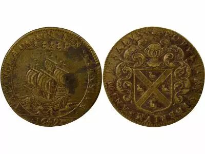 France Mayors of Nantes, Mathurin Boux - Brass Token -1649