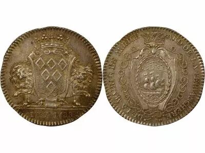 France Mayors of Nantes, Pierre Richard - Silver Token - 1787 / 1788