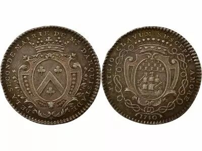 France Mayors of Nantes, Ren� Darquistade - Silver Token, 2nd Mandate - 1740