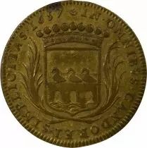 France Mayors of Nantes, René de Ponctual - Brass Token -1655