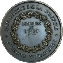France Médaille 1870 France - Pigeons voyageurs ? Ministère de la Guerre - Eugène André Oudiné