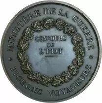 France M&eacute;daille 1870 France - Pigeons voyageurs ? Minist&egrave;re de la Guerre - Eug&egrave;ne Andr&eacute; Oudin&eacute;