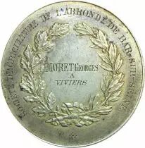France M&eacute;daille Argent France - Soci&eacute;t&eacute; agricole ? Bar sur Seine - Oscar Roty