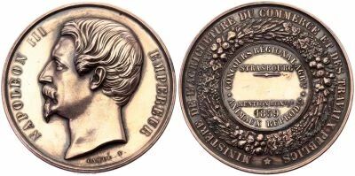 France M�daille Concours R�gional Agricole de Strasbourg - Mention Honorable Animaux Reproducteurs 1859