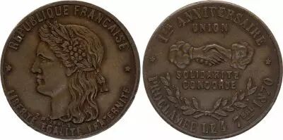 France M�daille de l\'Union - 1870