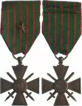 France M&eacute;daille Militaire Croix de Guerre  - 1914-1917- Premi&egrave;re Guerre Mondiale - 1 &eacute;toile